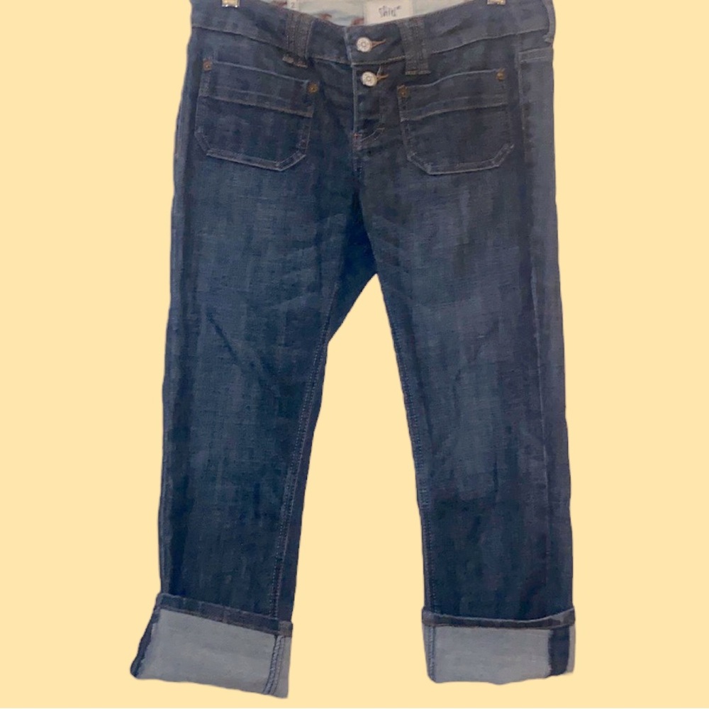Vintage Low rise cropped and cuffed jeans
